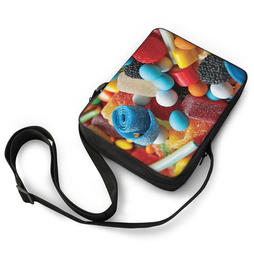 Yummy Gummy Print Rectangular Crossbody Bag