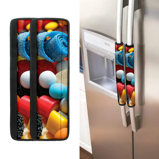 Yummy Gummy Print Refrigerator Handle Covers