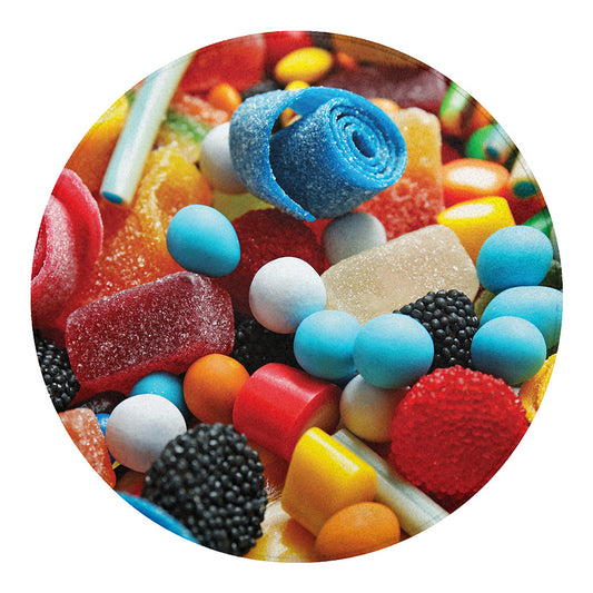 Yummy Gummy Print Round Blanket