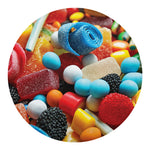 Yummy Gummy Print Round Blanket