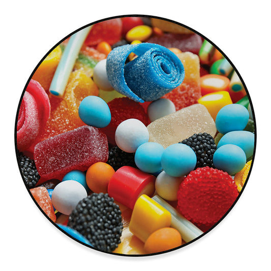 Yummy Gummy Print Round Floor Mat