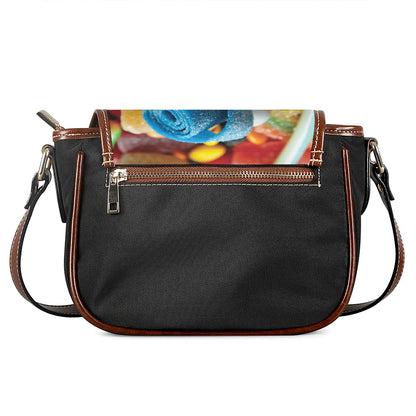 Yummy Gummy Print Saddle Bag