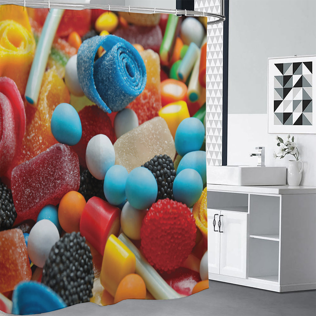 Yummy Gummy Print Shower Curtain