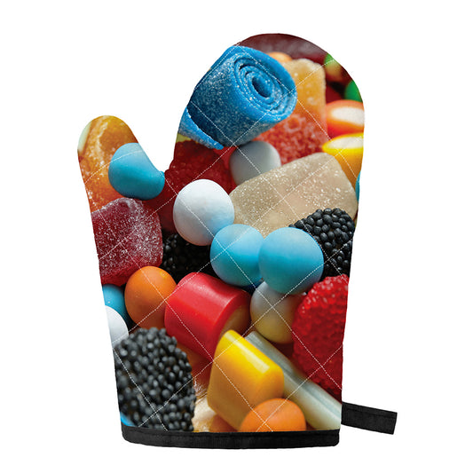 Yummy Gummy Print Single Oven Mitt