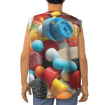 Yummy Gummy Print Sleeveless Baseball Jersey
