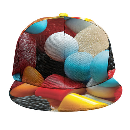 Yummy Gummy Print Snapback Cap