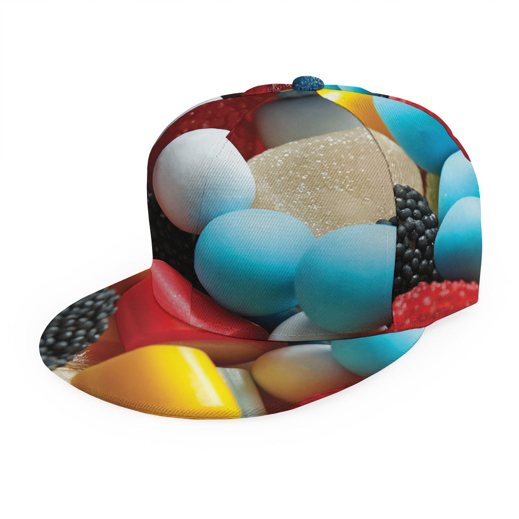 Yummy Gummy Print Snapback Cap