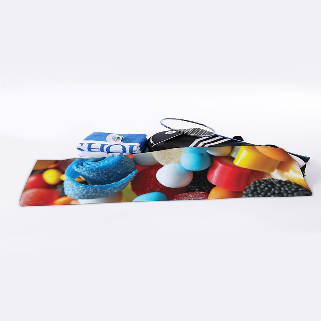 Yummy Gummy Print Sports Towel