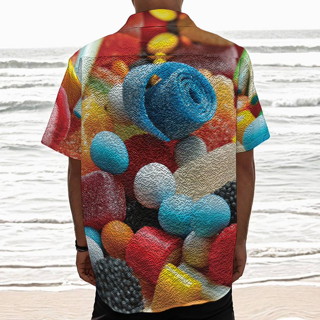 Yummy Gummy Print Textured Short Sleeve Shirt