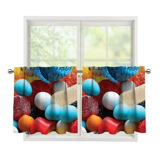 Yummy Gummy Print Tier Curtains