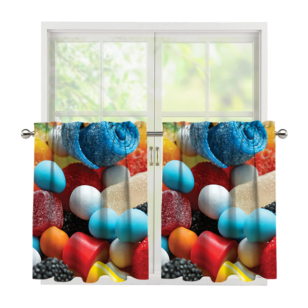 Yummy Gummy Print Tier Curtains