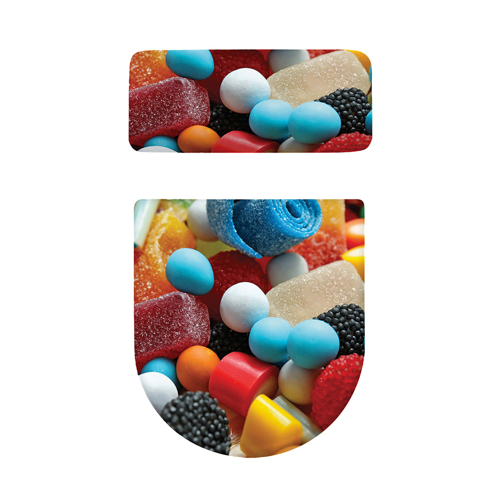 Yummy Gummy Print Toilet Lid And Tank Cover Set