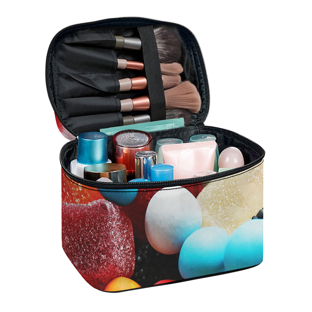 Yummy Gummy Print Travel Makeup Bag
