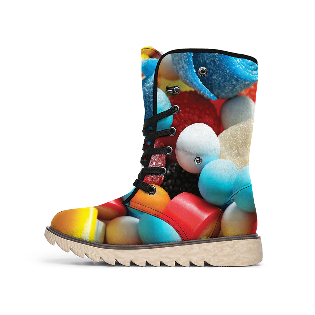 Yummy Gummy Print Winter Boots