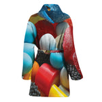 Yummy Gummy Print Women's Bathrobe