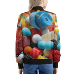 Yummy Gummy Print Women's Bomber Jacket