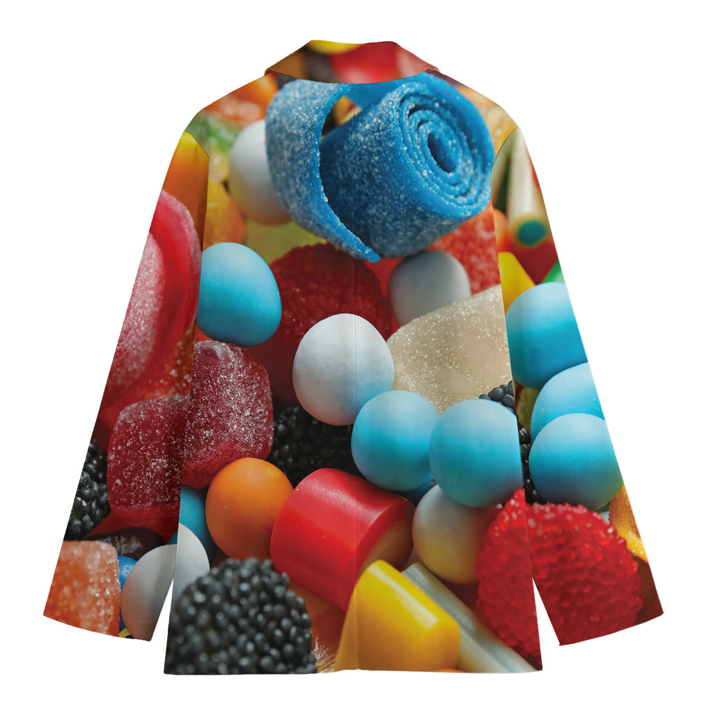 Yummy Gummy Print Women's Cotton Blazer
