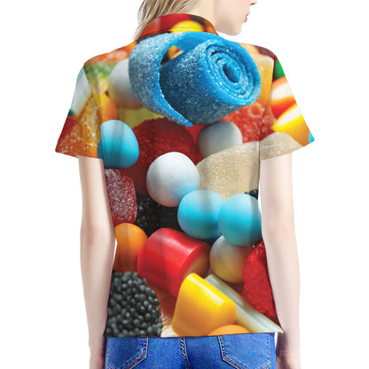 Yummy Gummy Print Women's Polo Shirt