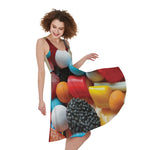 Yummy Gummy Print Women's Sleeveless Dress