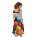 Yummy Gummy Print Women's Sleeveless Dress