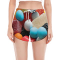 Yummy Gummy Print Women's Split Running Shorts
