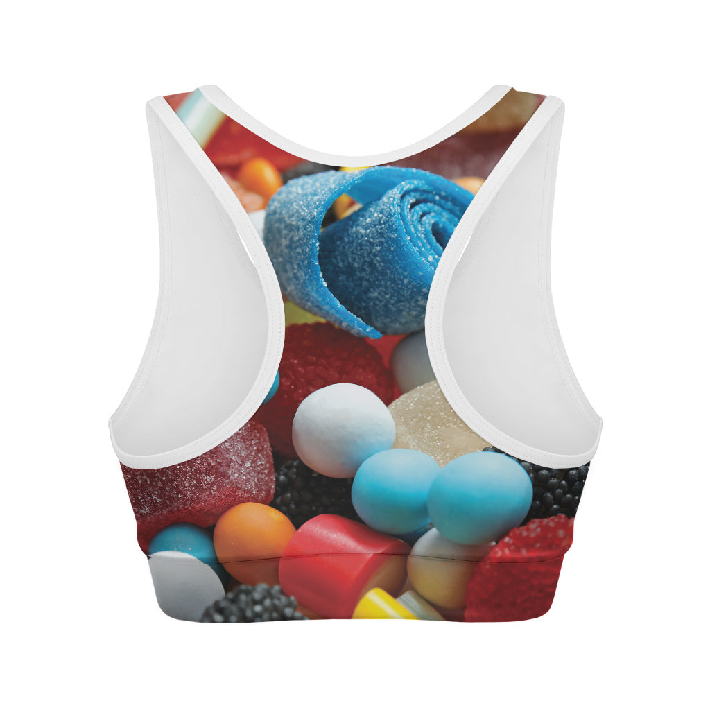 Yummy Gummy Print Women's Sports Bra