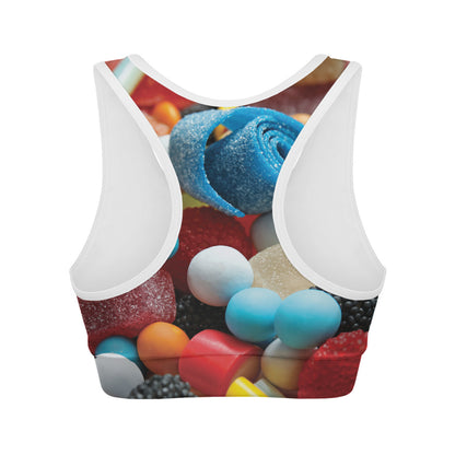 Yummy Gummy Print Women's Sports Bra