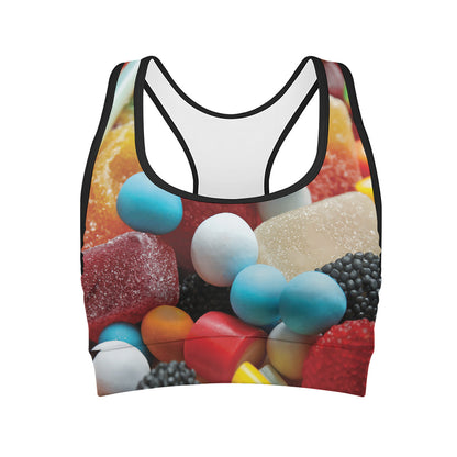 Yummy Gummy Print Women's Sports Bra