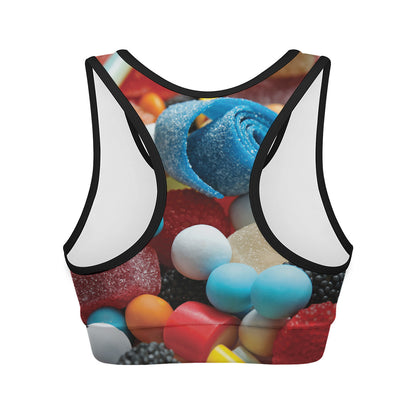Yummy Gummy Print Women's Sports Bra