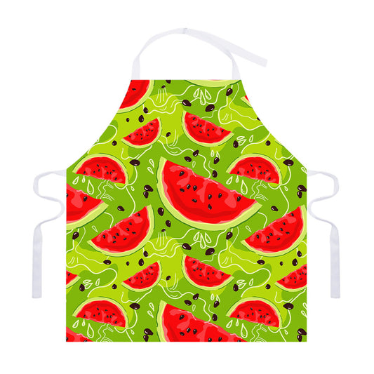 Yummy Watermelon Pieces Pattern Print Adjustable Apron