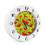 Yummy Watermelon Pieces Pattern Print Alarm Clock