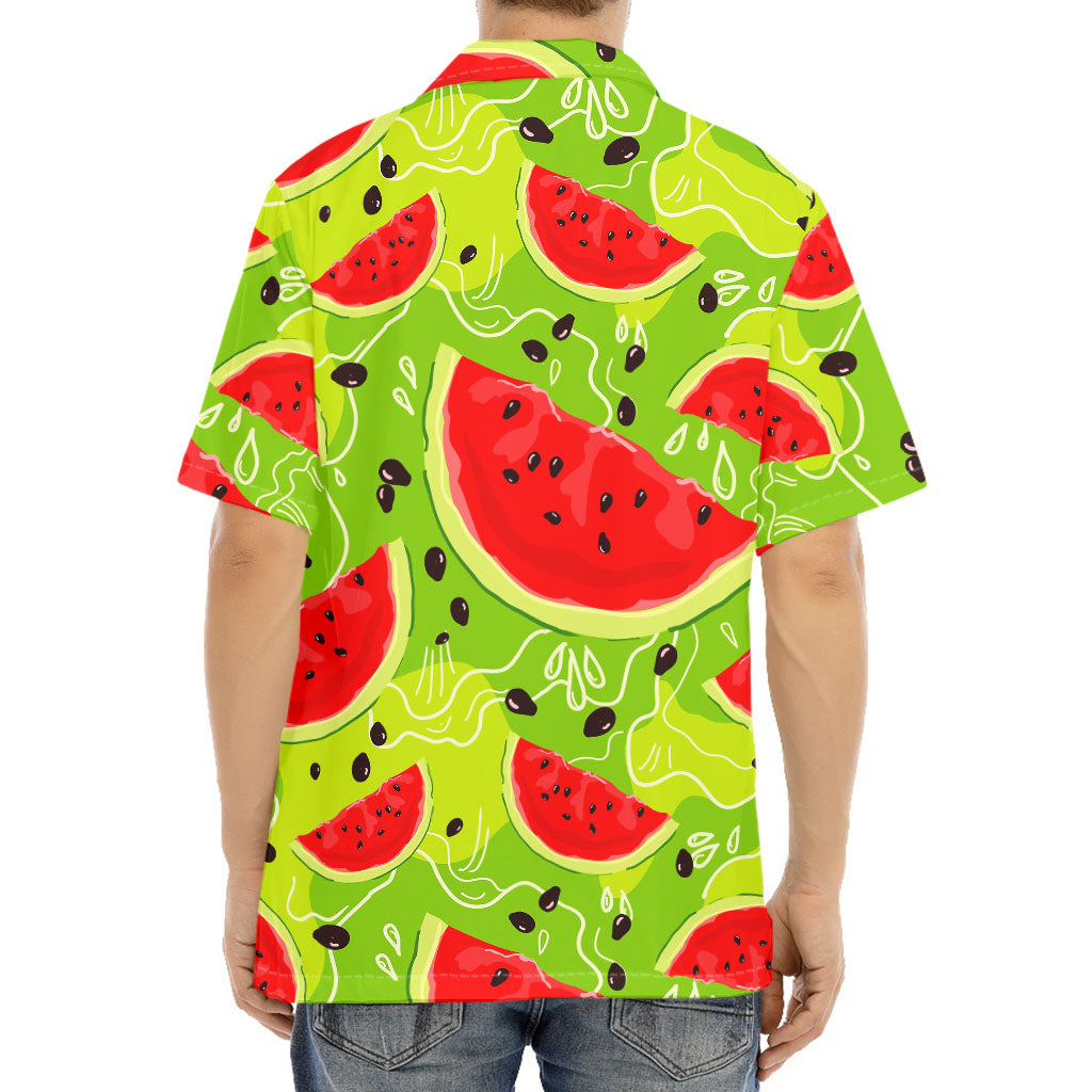 Yummy Watermelon Pieces Pattern Print Aloha Shirt