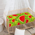 Yummy Watermelon Pieces Pattern Print Baby Crib Sheet