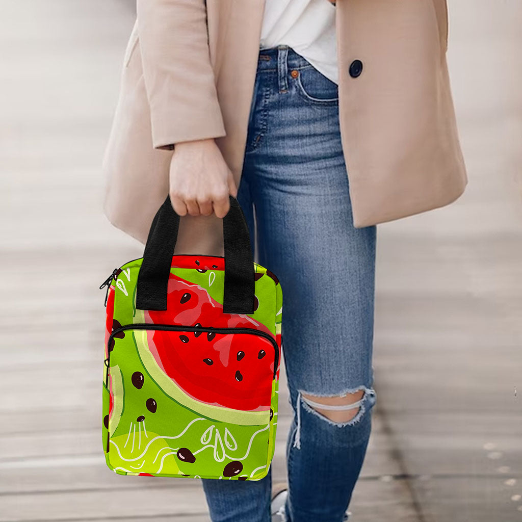 Yummy Watermelon Pieces Pattern Print Bible Tote Bag