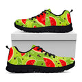 Yummy Watermelon Pieces Pattern Print Black Running Shoes