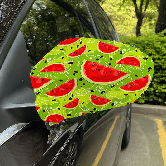 Yummy Watermelon Pieces Pattern Print Car Side Mirror Covers