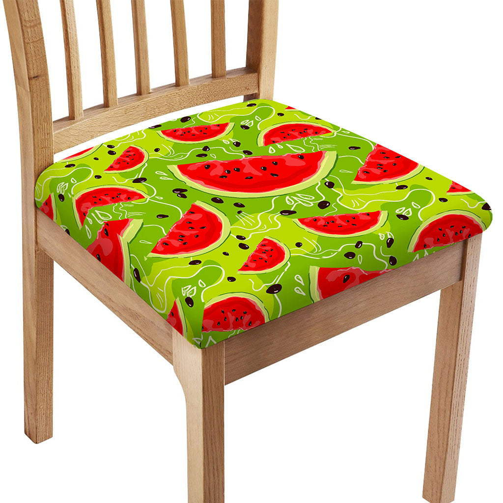 Yummy Watermelon Pieces Pattern Print Chair Cushion Cover