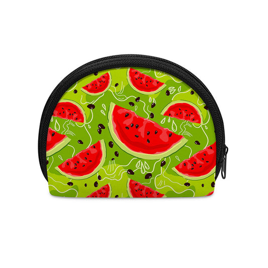 Yummy Watermelon Pieces Pattern Print Coin Purse