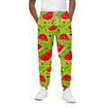 Yummy Watermelon Pieces Pattern Print Cotton Sweatpants