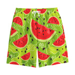 Yummy Watermelon Pieces Pattern Print Cotton Shorts