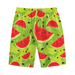 Yummy Watermelon Pieces Pattern Print Cotton Shorts