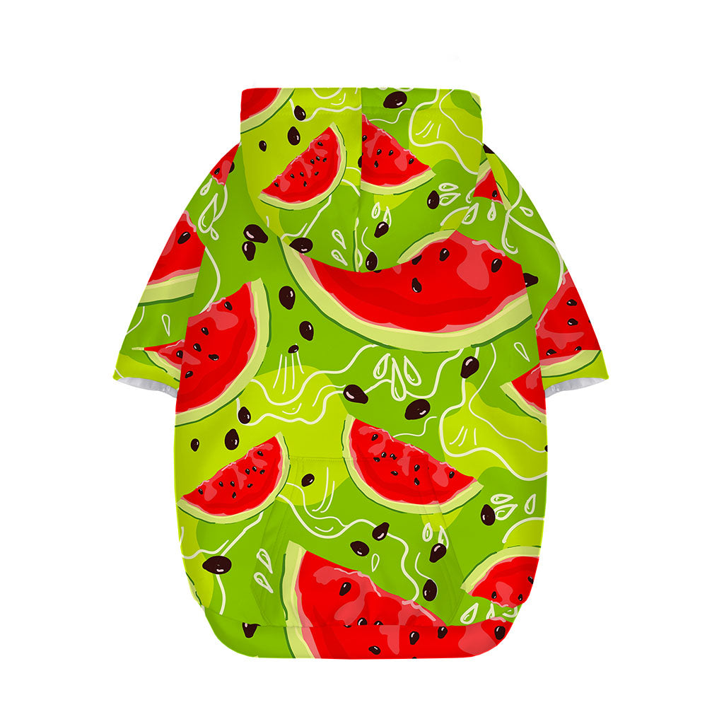 Yummy Watermelon Pieces Pattern Print Dog Zip Up Hoodie