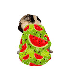 Yummy Watermelon Pieces Pattern Print Dog Zip Up Jacket