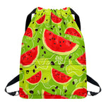 Yummy Watermelon Pieces Pattern Print Drawstring Backpack