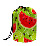 Yummy Watermelon Pieces Pattern Print Drawstring Makeup Bag