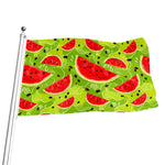 Yummy Watermelon Pieces Pattern Print Flag