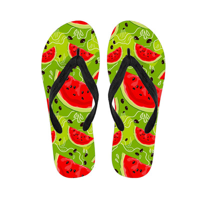 Yummy Watermelon Pieces Pattern Print Flip Flops