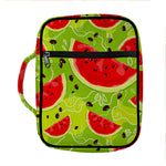 Yummy Watermelon Pieces Pattern Print Front Pocket Bible Bag