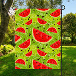 Yummy Watermelon Pieces Pattern Print Garden Flag