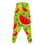 Yummy Watermelon Pieces Pattern Print Hammer Pants